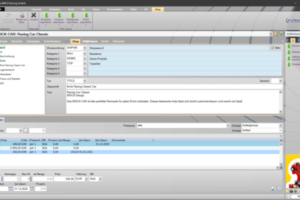 Seite69_Artikelpflege für Webshop Artikelpflege für Webshop im B2B und B2C