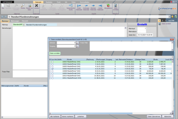 Mahnungen ab upd719 Mahnungen ab upd719